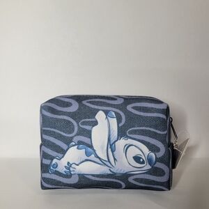 Stitch Denim Cosmetic Bag